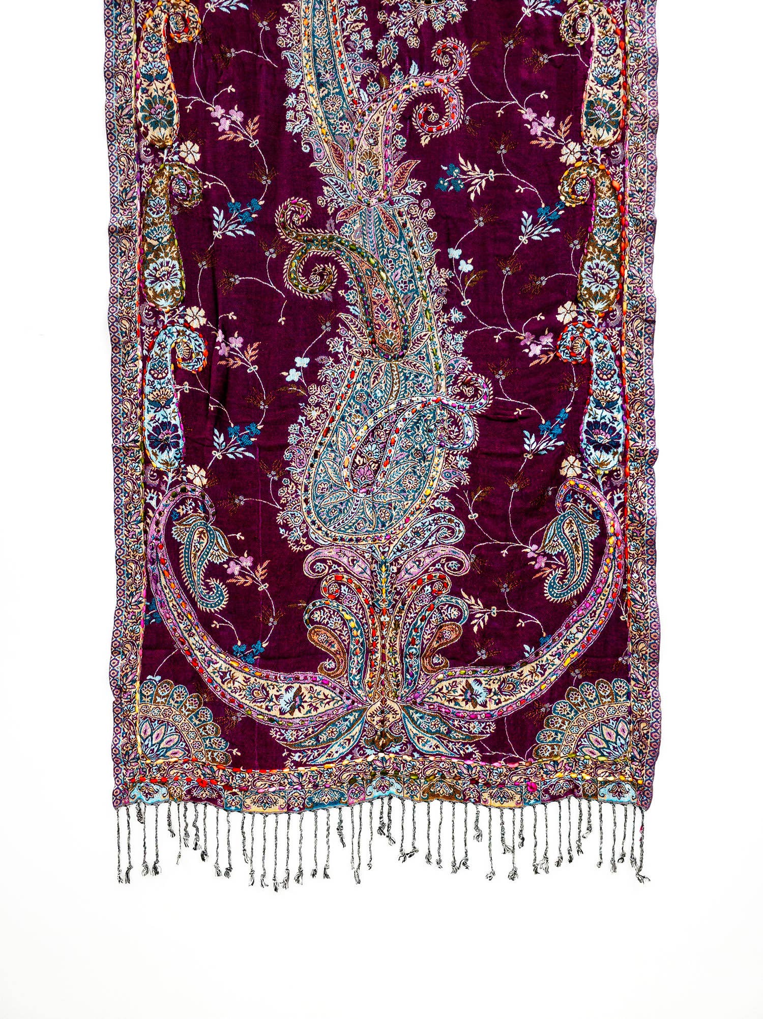 Raj Trading & Imports (USA) Inc. - Wholesale Scarf - Women's - Amanda Thick Stitch Embroidered Scarf Shawl28