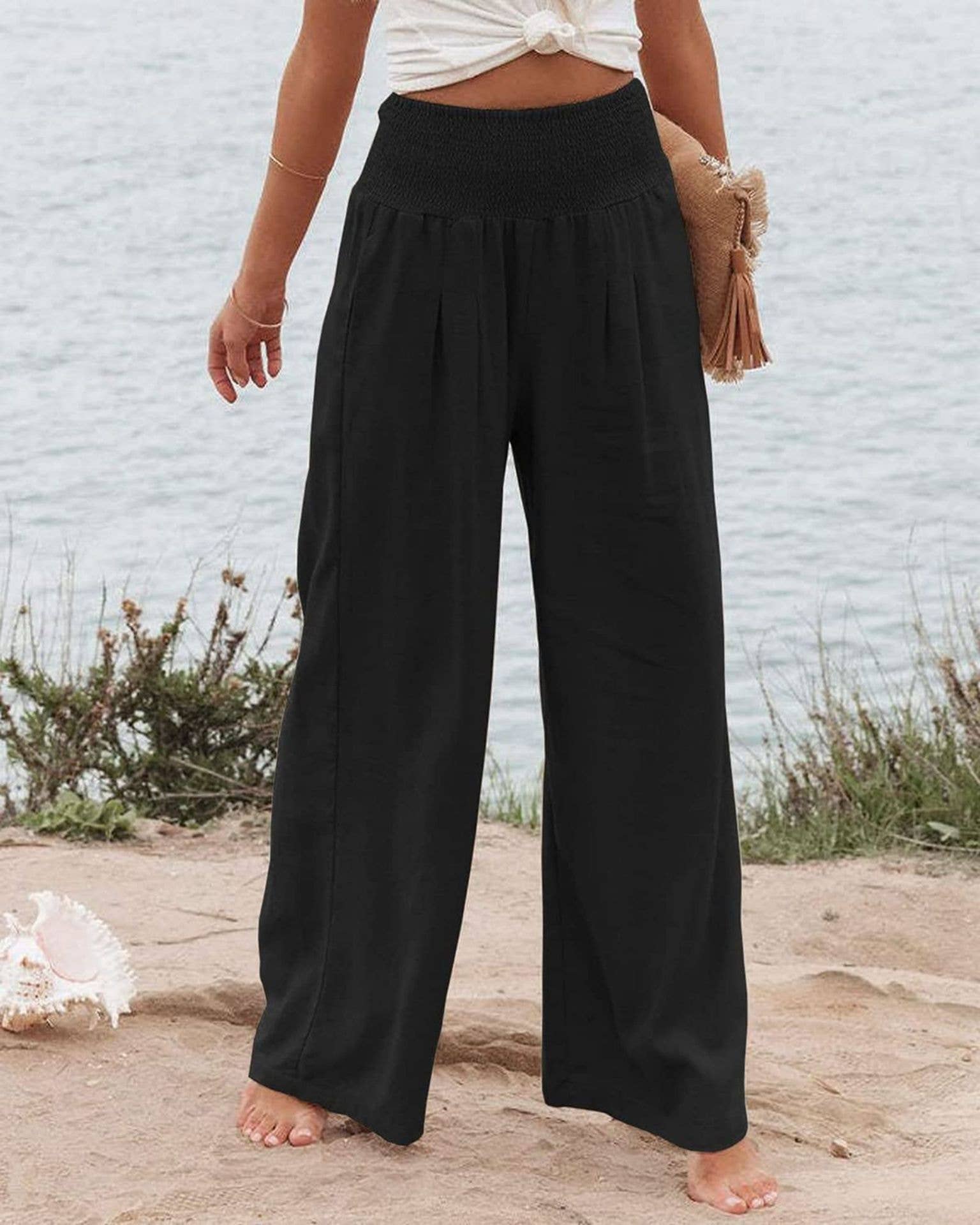 Lily Clothing - Vente Pantalon – femme - PANTALONS EN COTON STYLE FAIT À PARTIR D'ANCIENS PANTALONS À TAILLE MI-HAUTE17