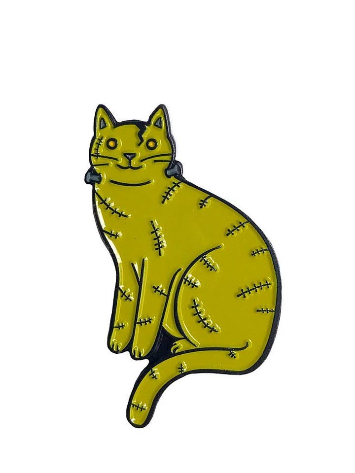Frankenstein Cat Emalje Pin for engroshandel hos Danielle V Designs