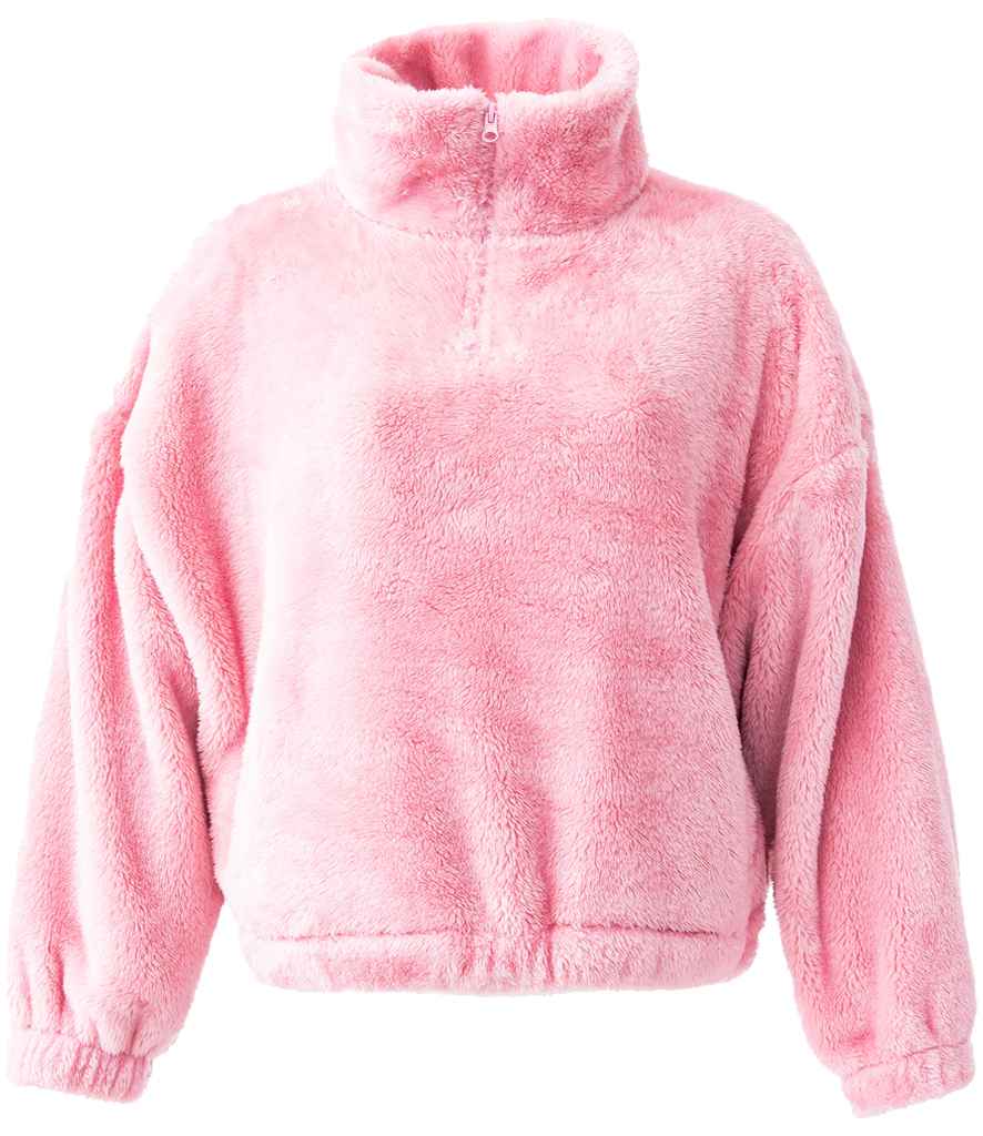 Pierre Francis – wholesale Fleece – Women′s – Brand Lab - Ladies Fluffy 1/4 Zip Fleece2