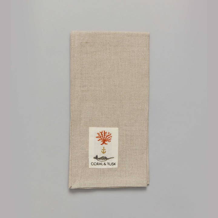 Coral & Tusk - Wholesale Dinner & Cloth Napkin - Blue Jay Feather Dinner Napkin
