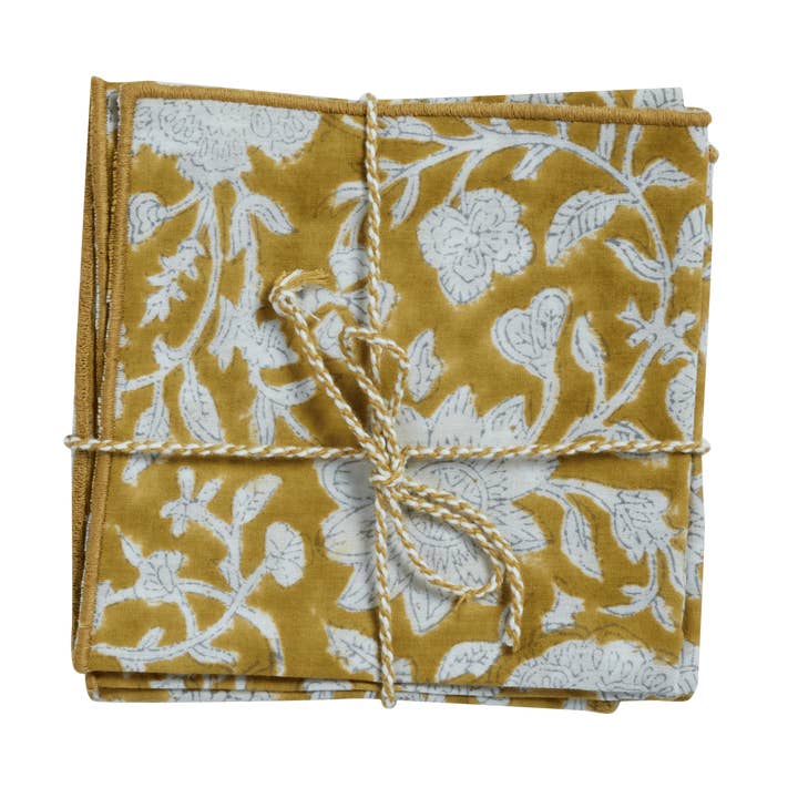 Bonheur du Jour - Wholesale Dinner & Cloth Napkin - Set of 2 towels with Tupia Absynthe flowers0