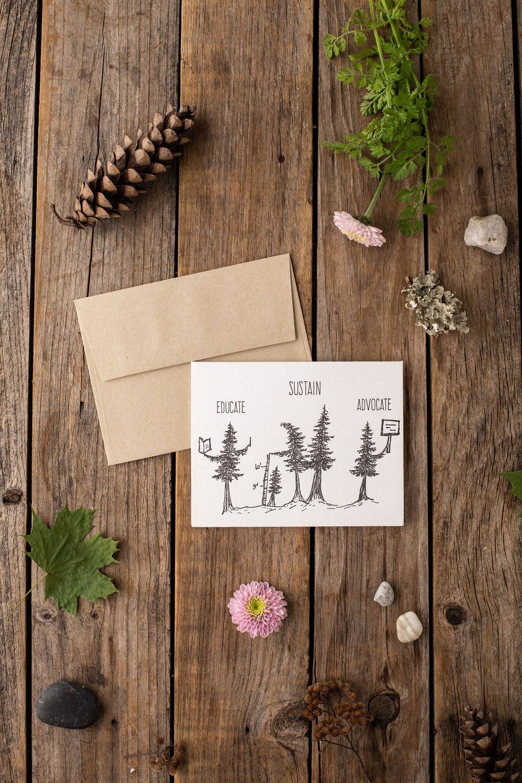 Drawn to Ecology - Wholesale Everyday Greeting Card - Educate Sustain Advocate Card0