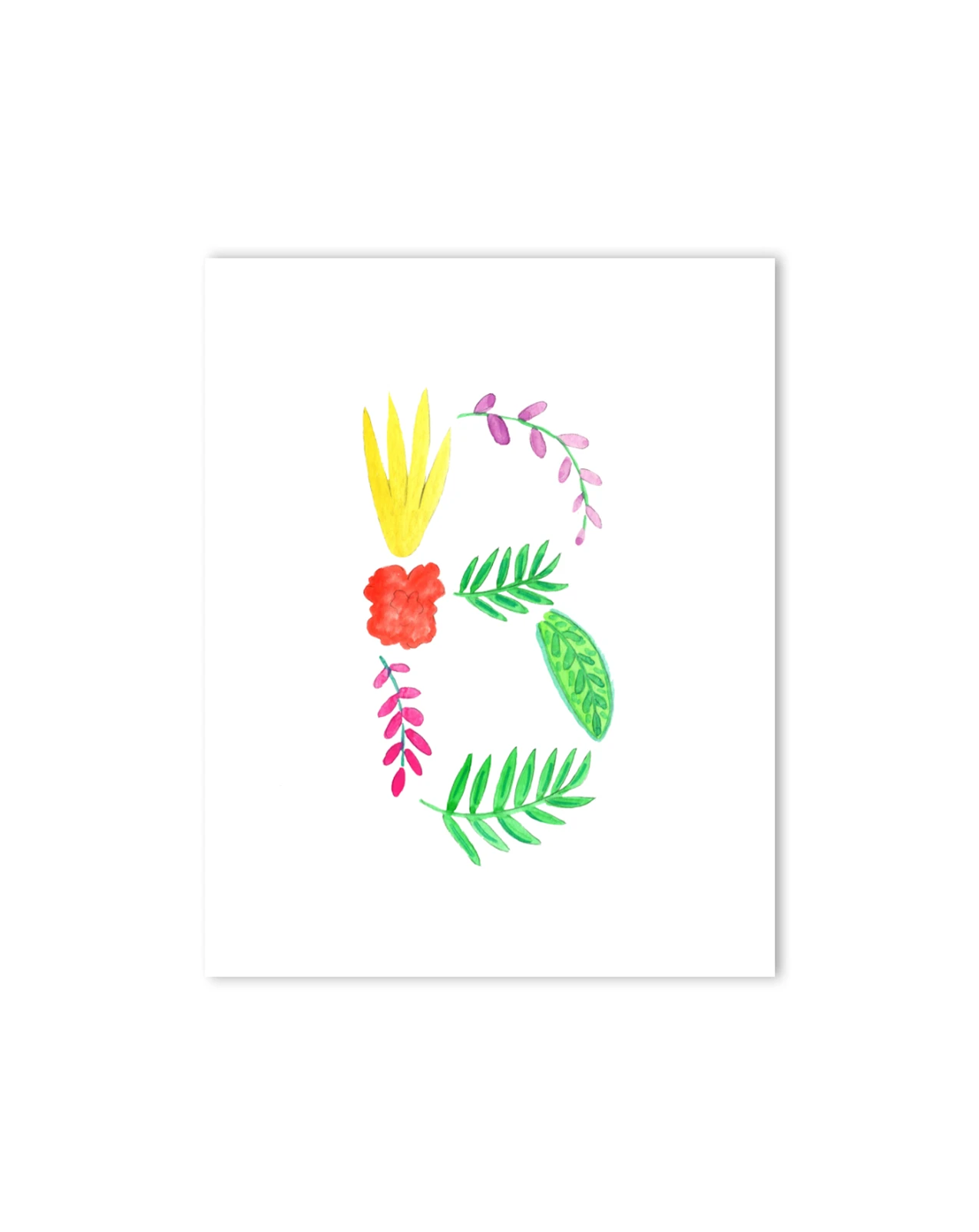 Island Haus Co - Wholesale Art Print - Tropical B Letter Print0
