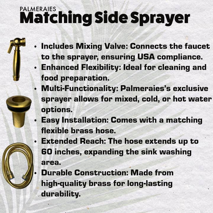 Palmeraies - Wholesale Kitchen Tool/Gadget - Unlacquered Brass Kitchen Faucet - 8" Bridge Faucet7