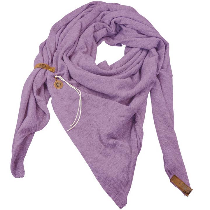 Knitted triangle Scarf Fien Lilac for wholesale by LOT83