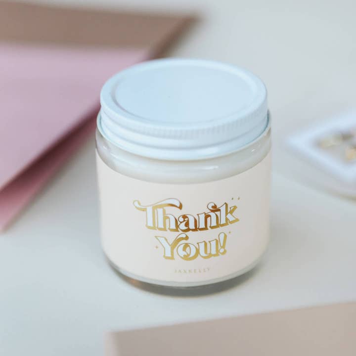 JaxKelly Candles - Wholesale Jar/Filled Candle - 4oz - Thank You Celebration Candles2