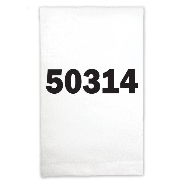 Zip Code Name Drop in Black for wholesale by Mariasch Studios