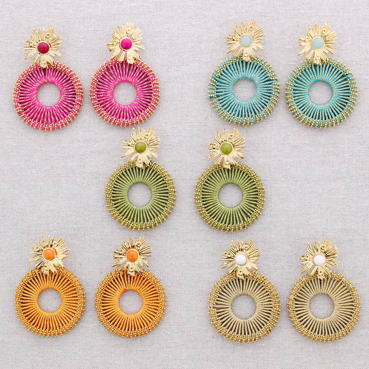 La Cuerda De Sol - Wholesale Snap Jewelry - Donut Cord Steel Earrings