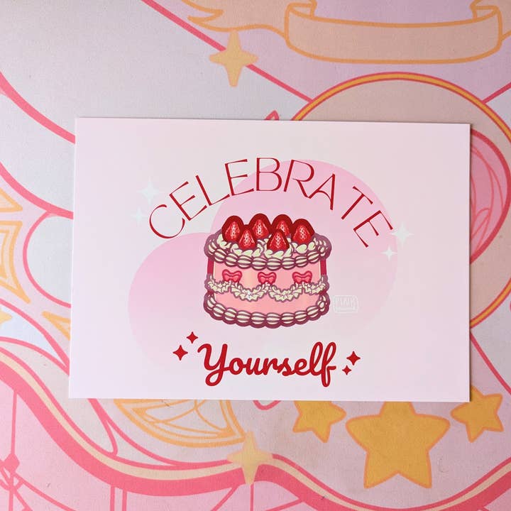 Celebrate Yourself - A5 Print for wholesale by Pink Brownie