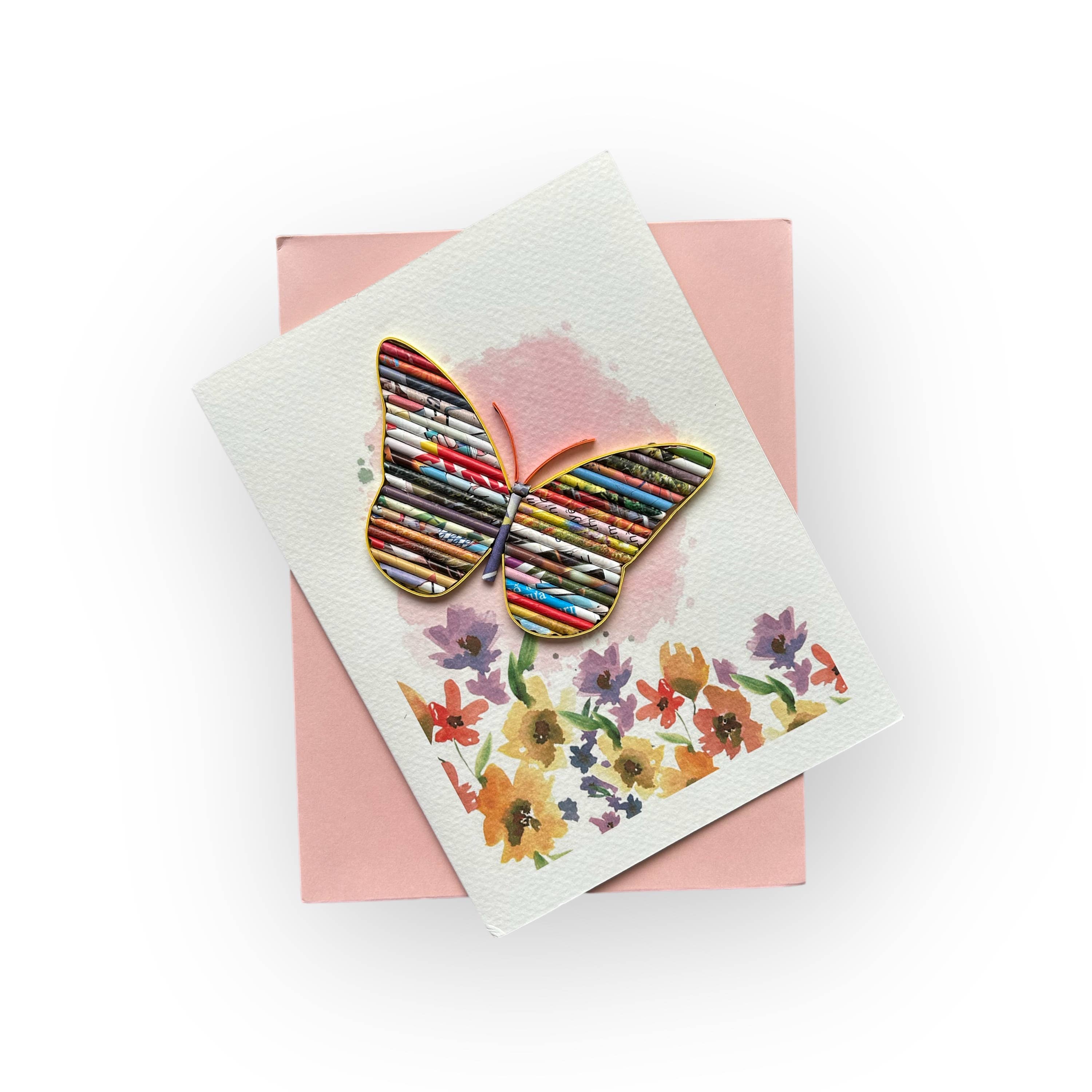 Loving Nature - Wholesale Gewone wenskaart - Upcycled handgemaakte kaart - gemaakt door kansarme ambachtslieden9