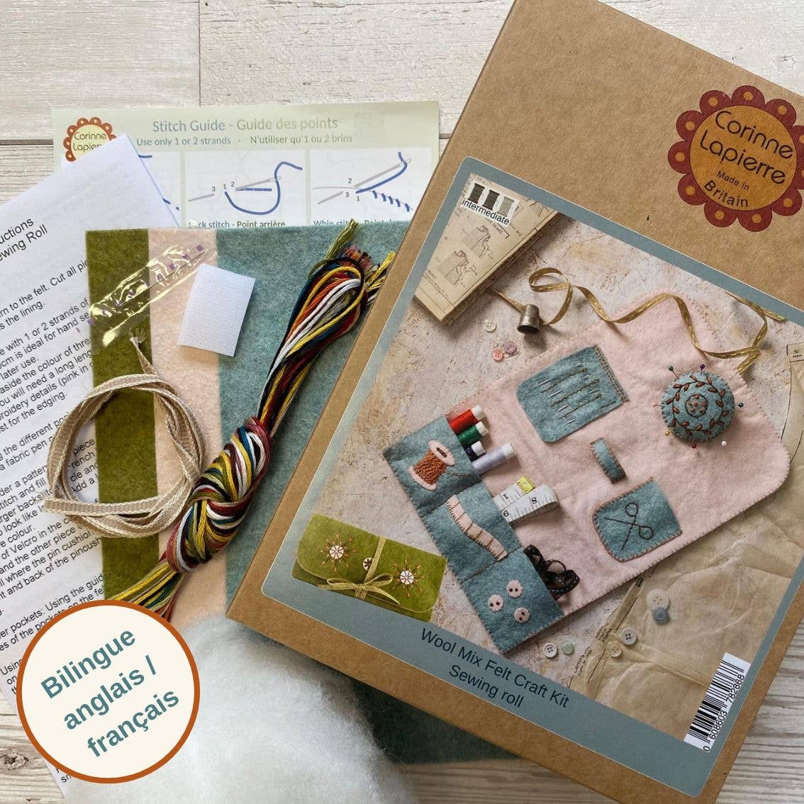 Corinne Lapierre Limited - US Tariff Duty Paid - Wholesale Craft Sewing Kit - Sewing Roll Felt Craft Kit6