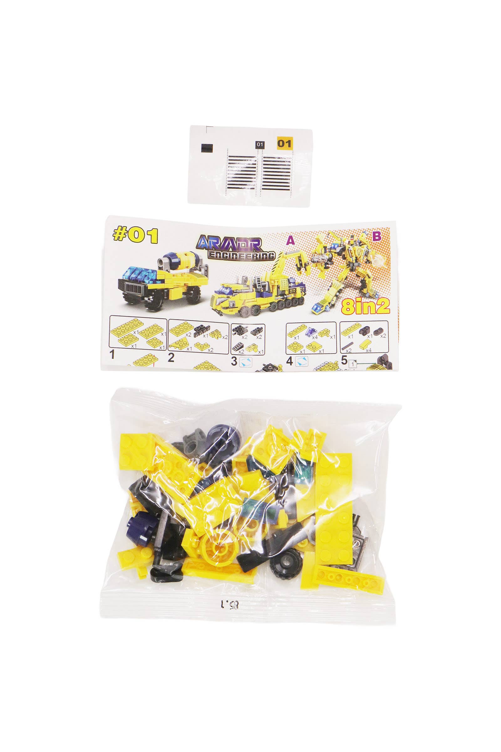 ASSORTED Construction Vehicle Diy Building Block - 8 Box for wholesale on Faire10