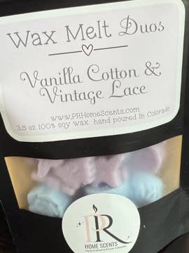 Duos de cires parfumées - Coton Vanille & Dentelle Vintage - 3,5 oz de cire de soja pour la vente par PR Home Scents