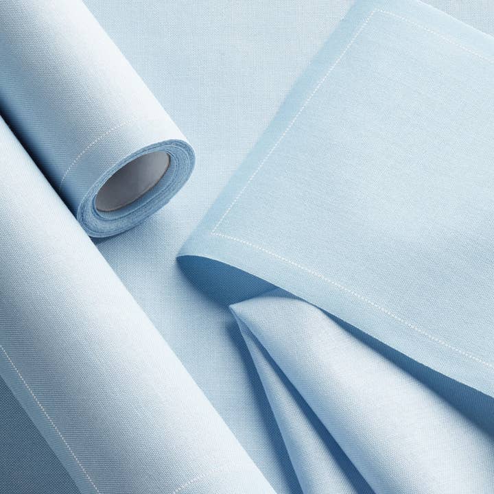 MY DRAP - Wholesale Dinner & Cloth Napkin - Foggy Blue Cotton Dinner Napkins 12 Units