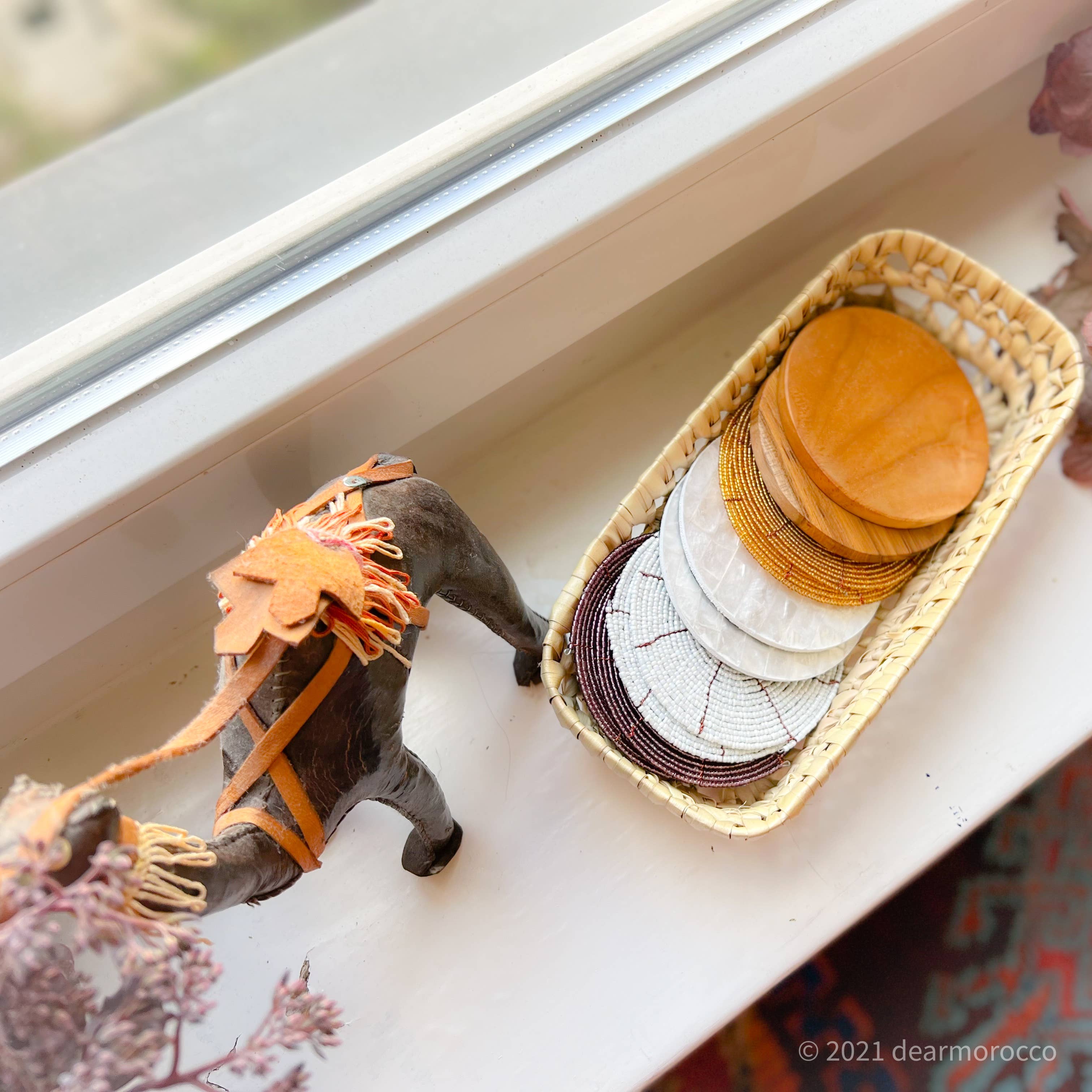 dear Morocco - Wholesale Coasters - Hand beaded coaster 10cm7