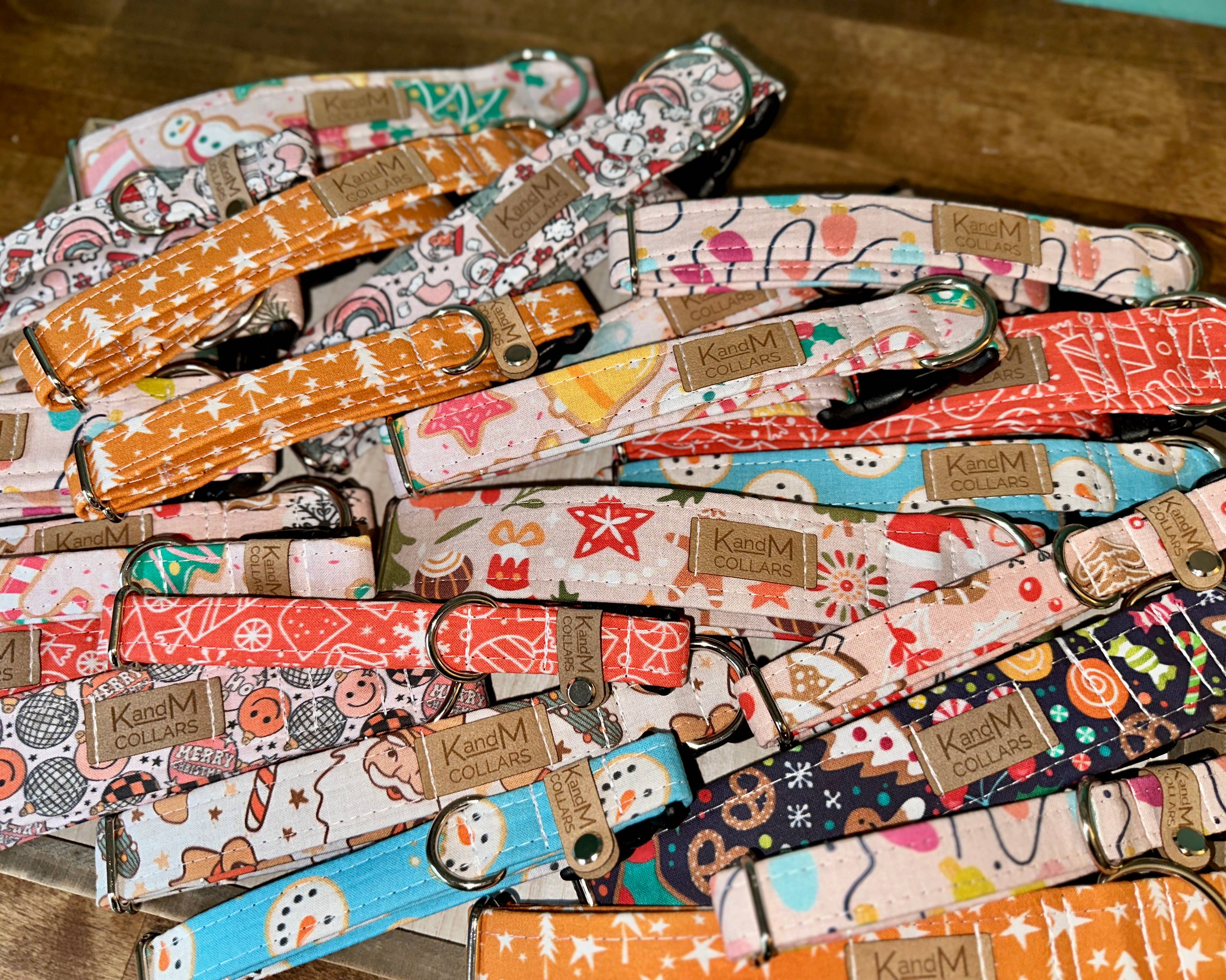 K and M Collars - Vendita all'ingrosso Collare - Cani - Snowmen Sugar Cookies, collare natalizio per cani4