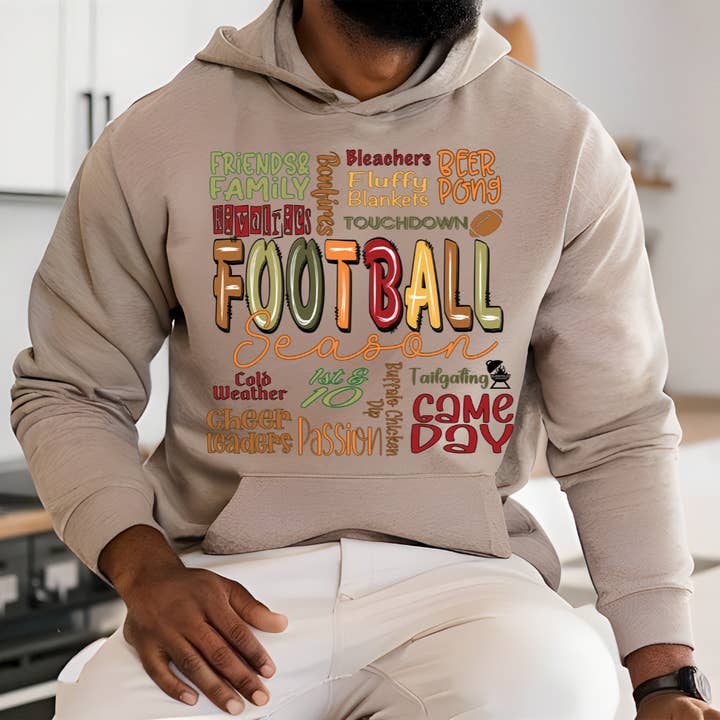 Football Season Collage - Hoodie for wholesale by Hadleigh Bean Designs