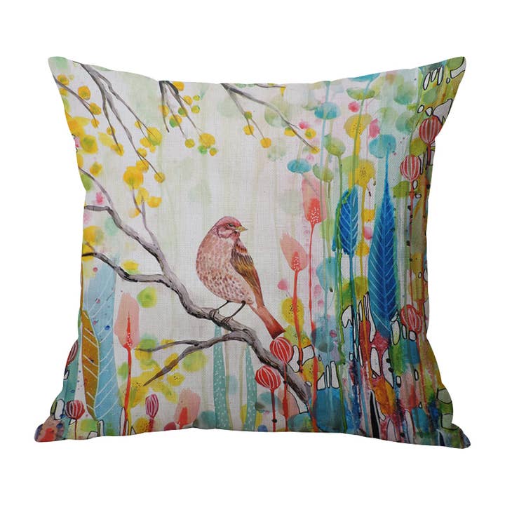 Bird Watercolor 28 Almohada decorativa, cojín para venta al por mayor de Study Room
