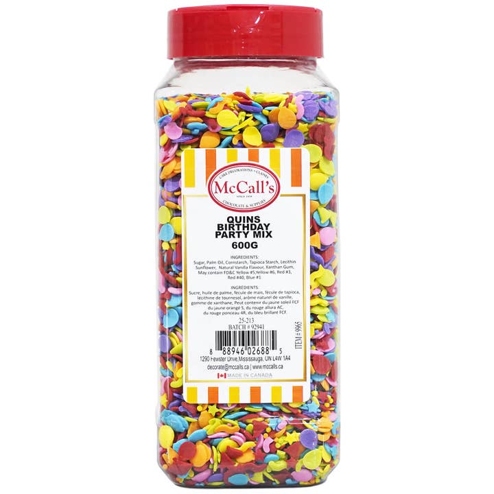 QUINS FÖDELSEDAGSFESTMIX 600 g för wholesale av McCall's