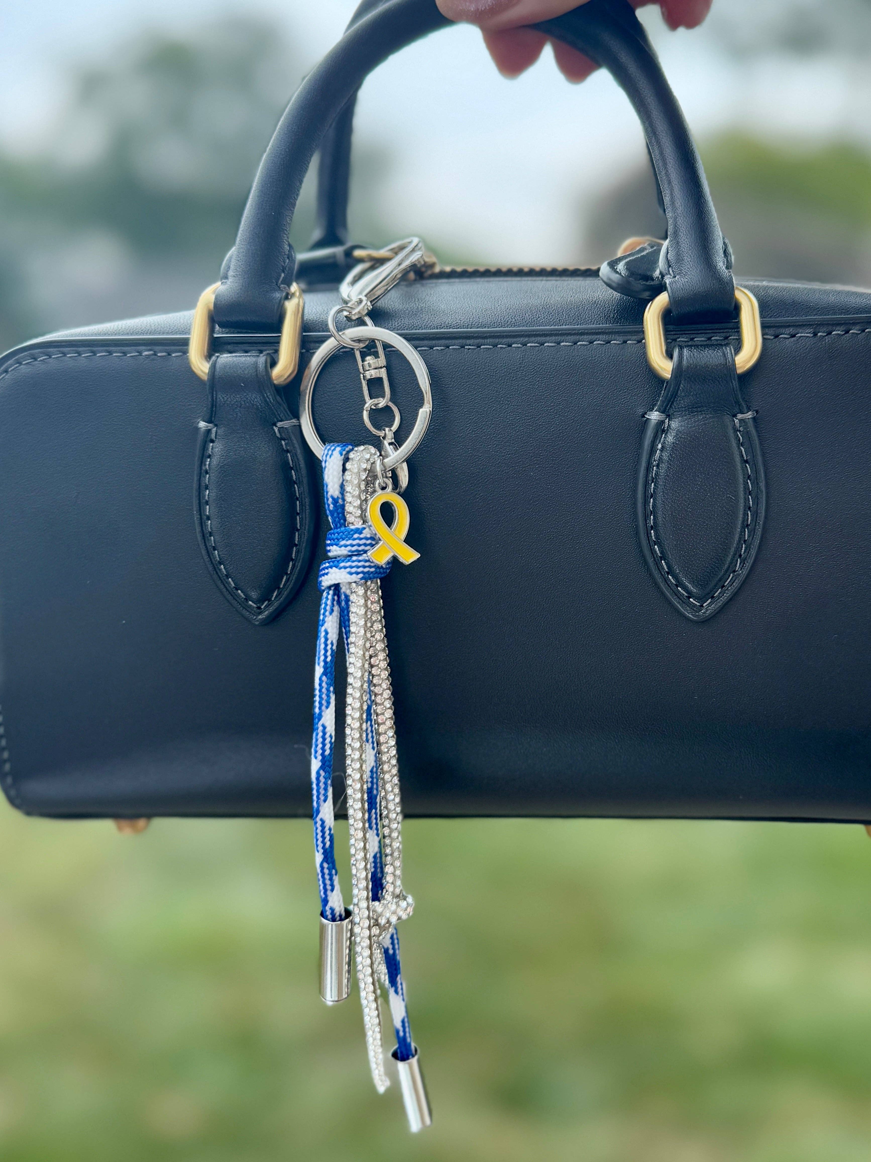 AL Designworks - Wholesale Keychain - Women's - Rope & Rhinestone Bag Charm1