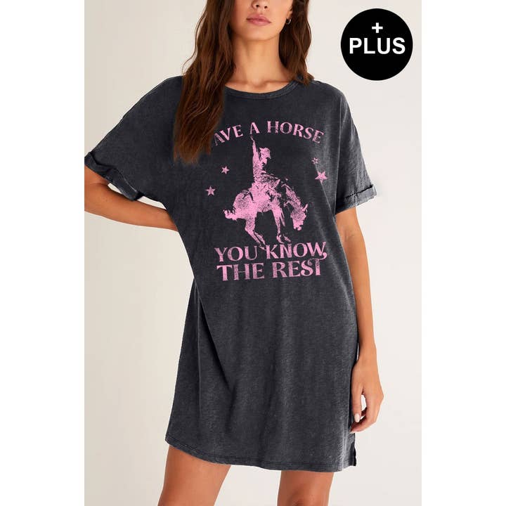 VESTIDO ESTAMPADO SAVE A HORSE MINERAL para venta al por mayor de HRTandLUV