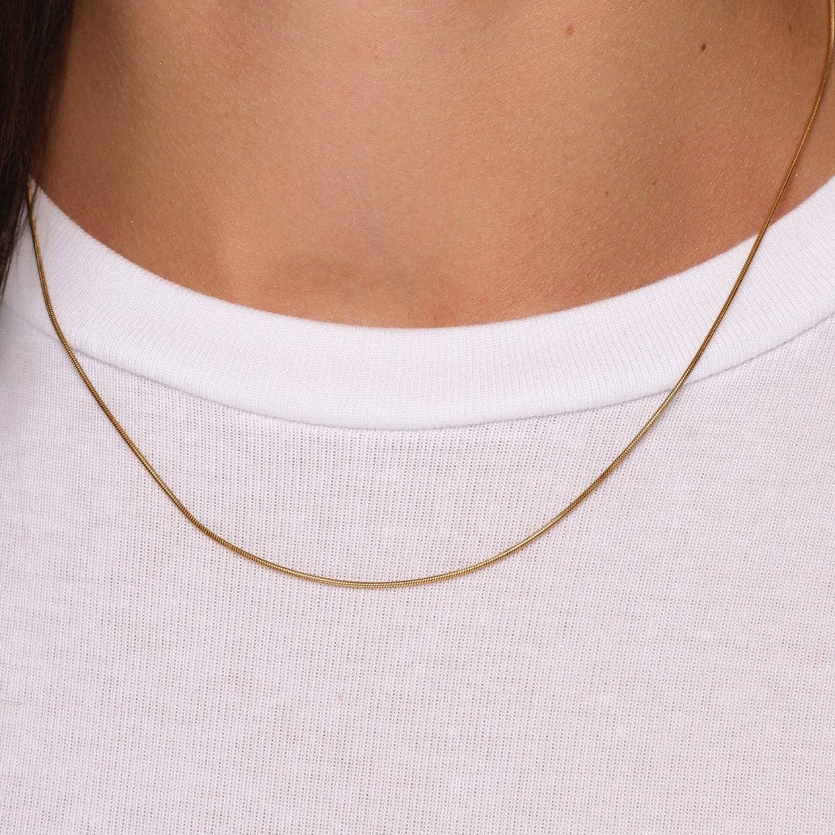 Schmuckgroßhandel – wholesale Link &amp; chain necklace – Mira Necklace | 18K gold plated1