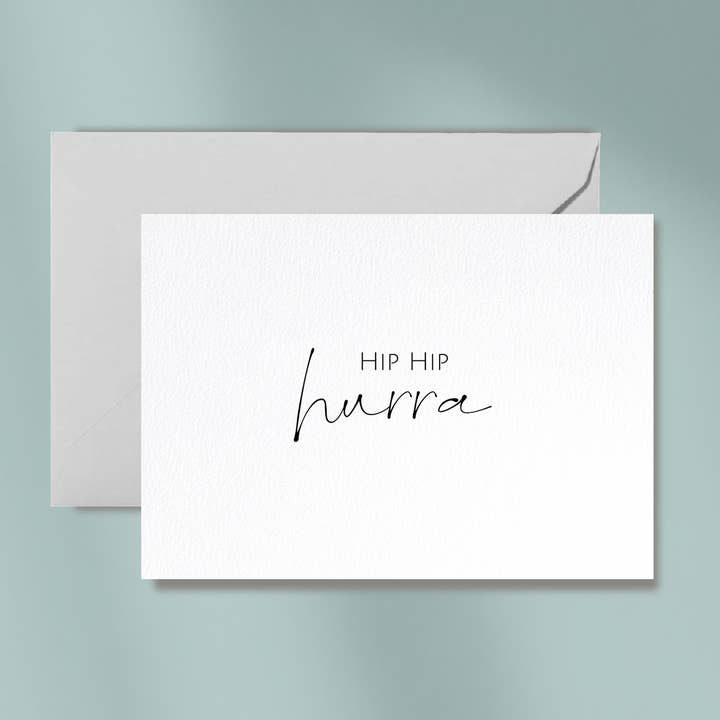 Hip hip hurrah | tarjeta con sobre para venta al por mayor de Debblschebbl Design Studio