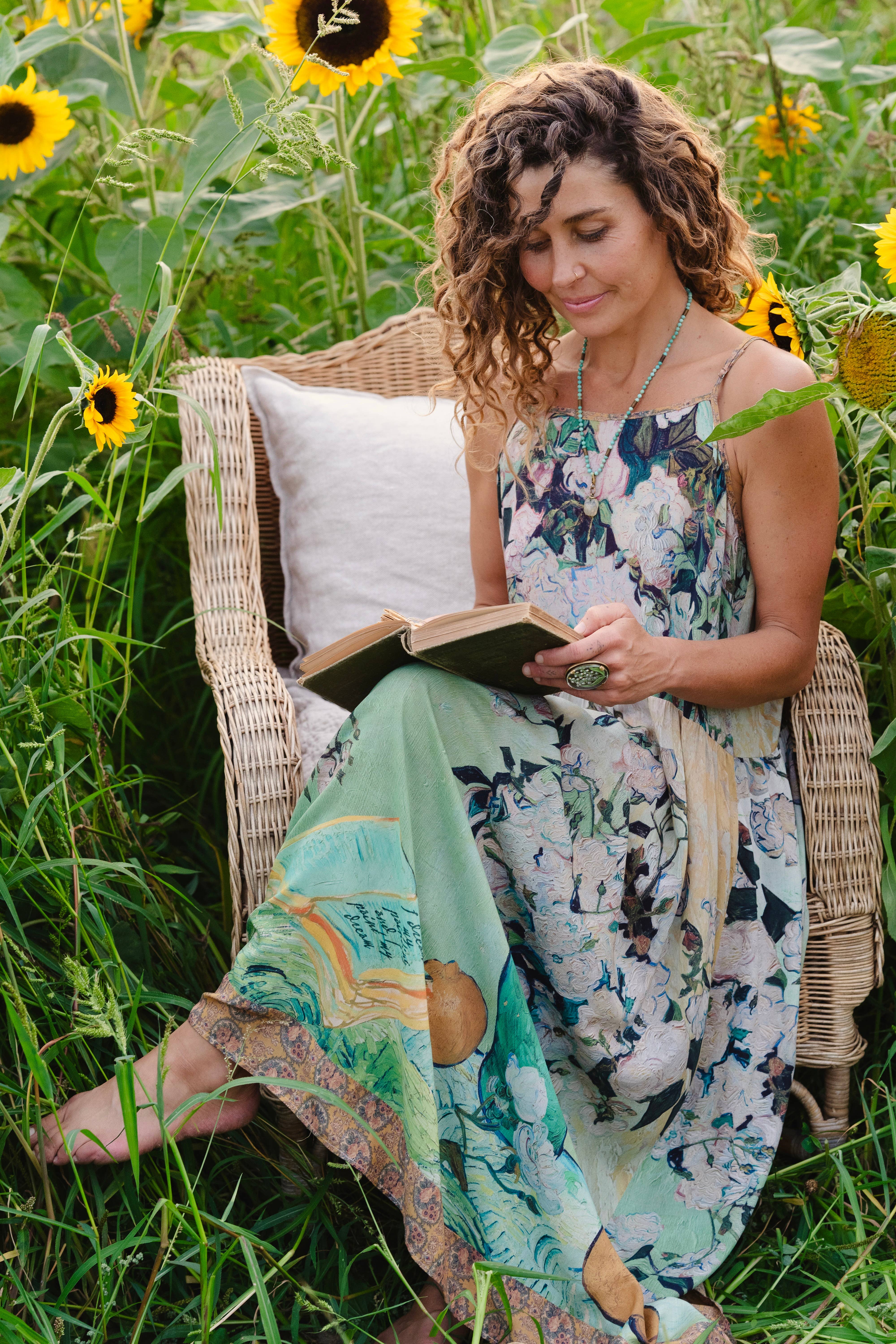 Market of Stars (USA) - Wholesale Dress - Women's - I Paint My Dream Van Gogh Bohéme Long Maxi Slip Dress9