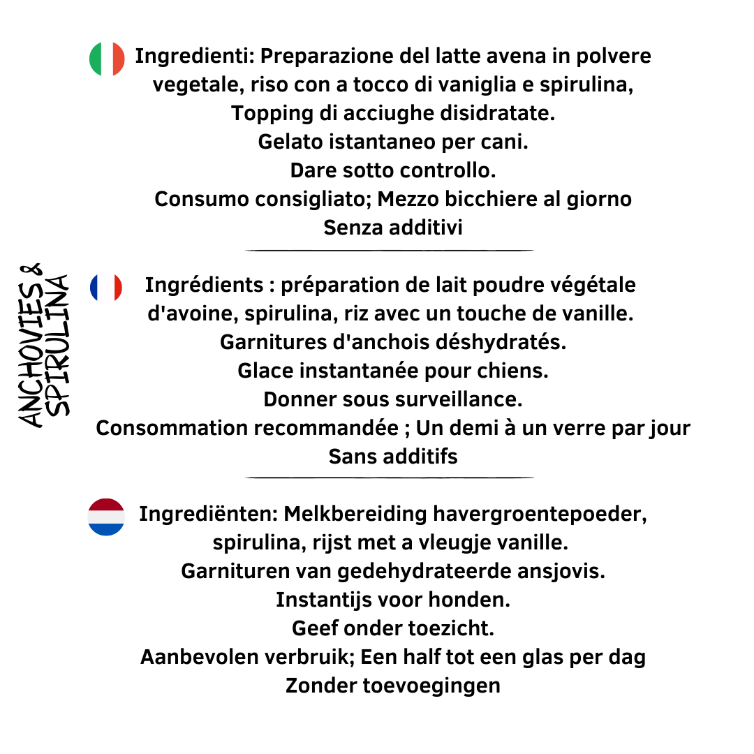 Waniyanpi - Wholesale Pet Treats - Dog - DOG´S INSTANT ICE CREAM - Anchovies & Spirulina4