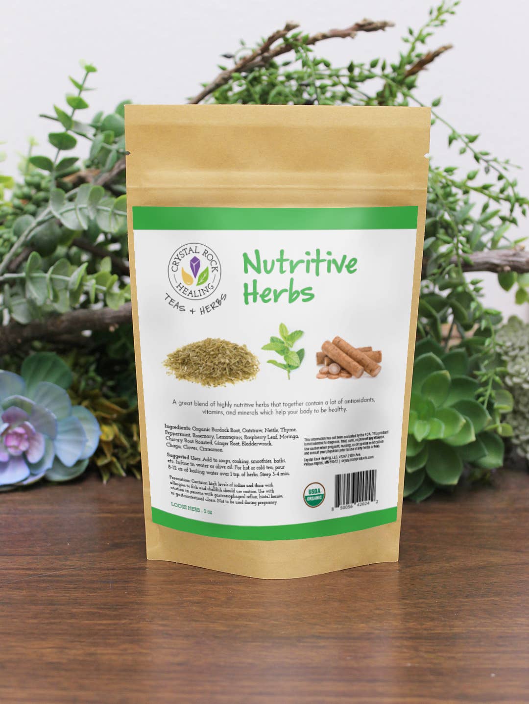 Crystal Rock Healing, LLC - Wholesale Herbs - Nutritive Herbs 2oz Organic0