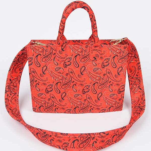 Shop Neighbors - Wholesale Tote Bag - Women's - Bandana Medium Tote W/Wide Strap4