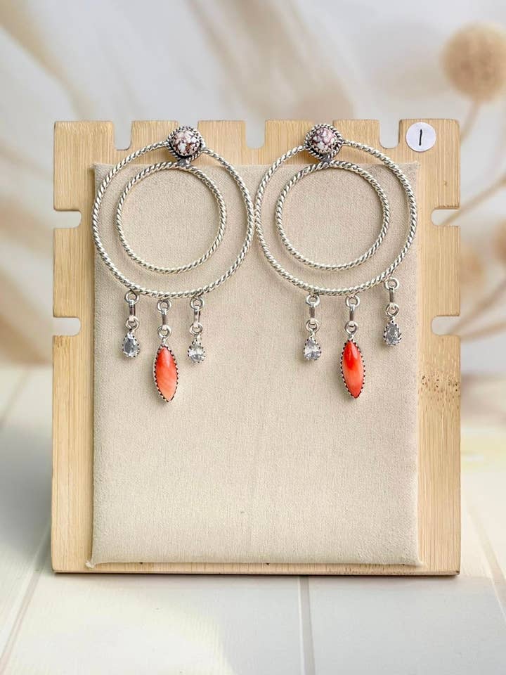 Bringing the Spring Double Hoop Earrings for wholesale by Krush Kandy