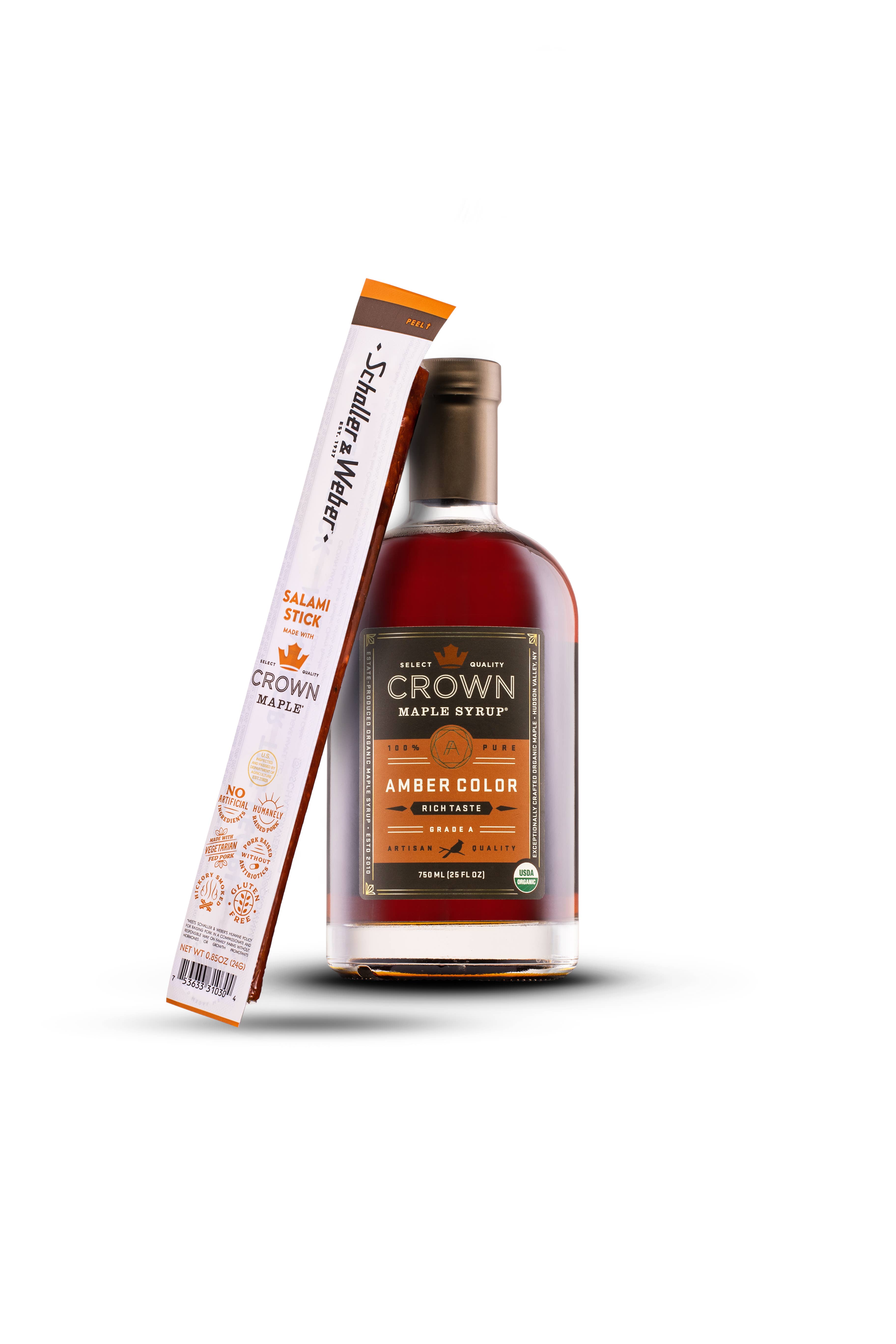 Schaller & Weber - Wholesale Salami - Salami Stick - Crown Maple - Case of 80 Sticks1