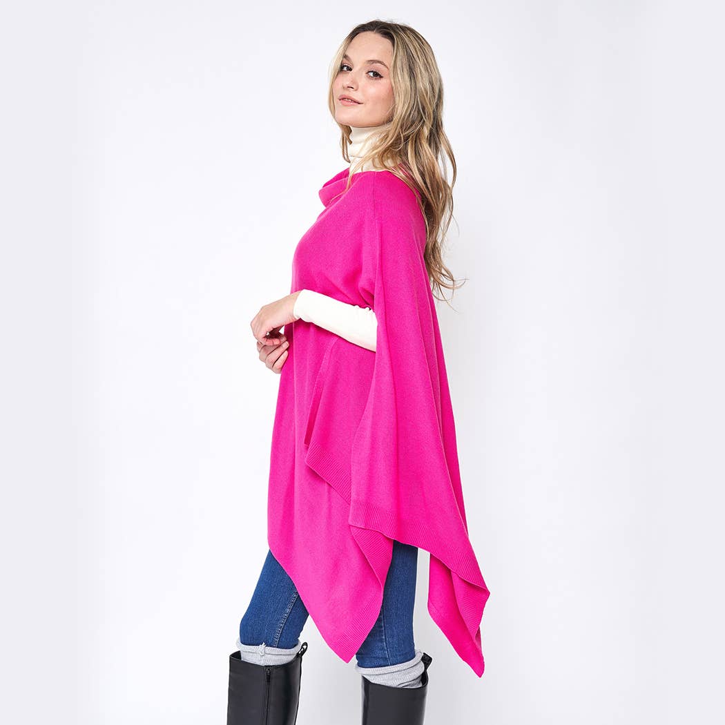 Fashion City – wholesale Poncho – Women's – Light Tone Solid Diamond Shape Scarf Poncho7