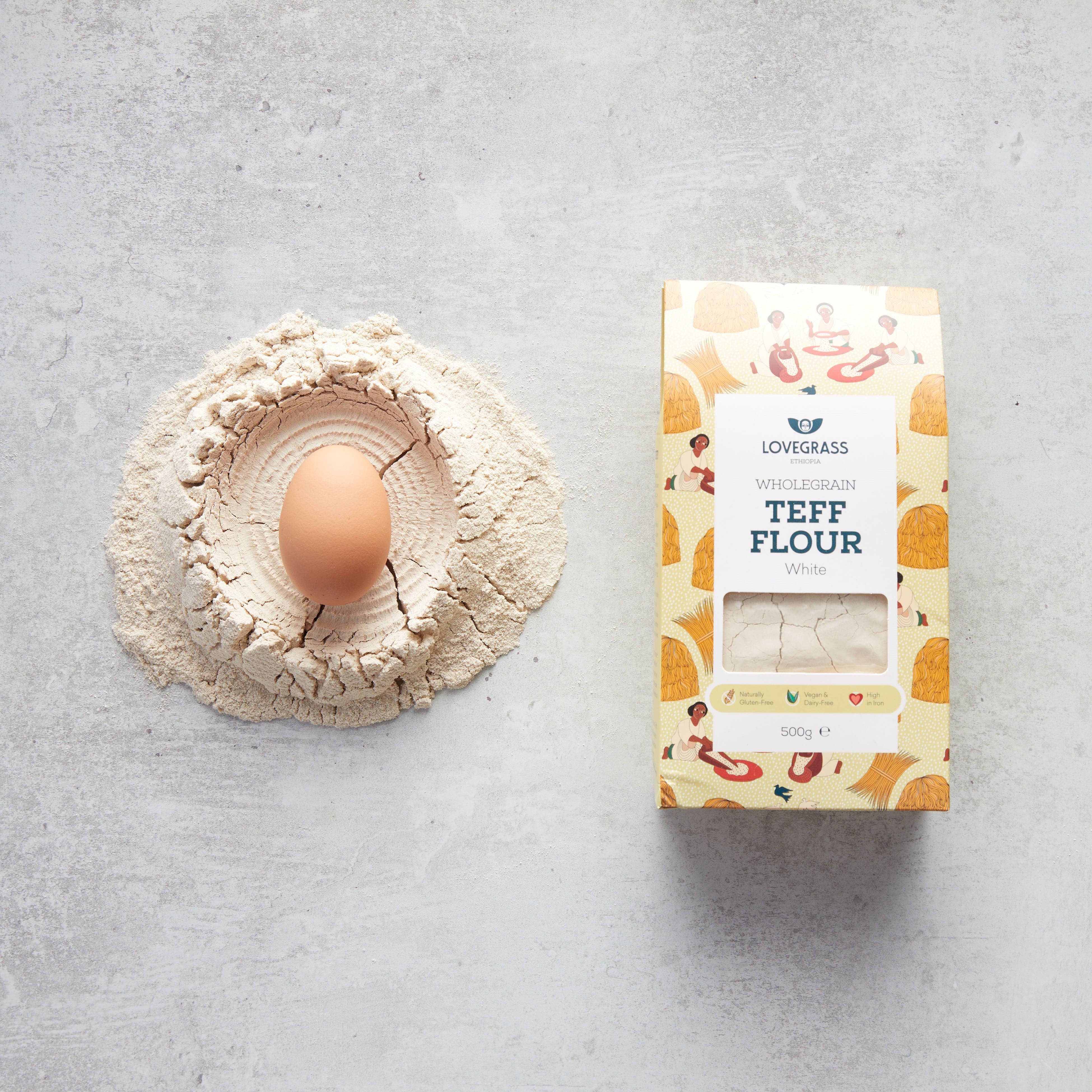 Lovegrass Ethiopia - Wholesale Flour - White Teff Flour 500g4