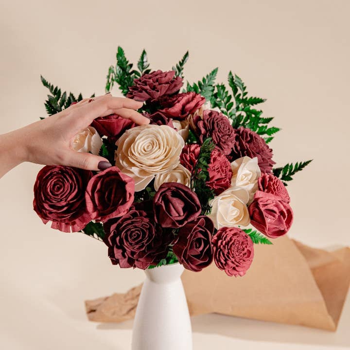 Sola Wood Flowers - Wholesale Artificial Flowers - Passion Loose Flower Finished Bouquet2