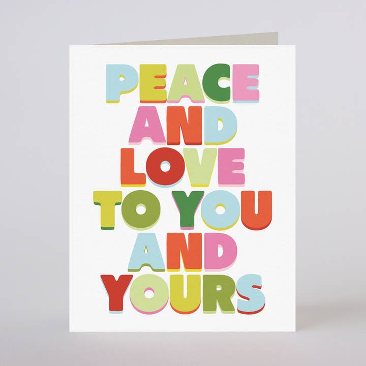 PEACE AND LOVE for wholesale by Mixtape Paper Co.