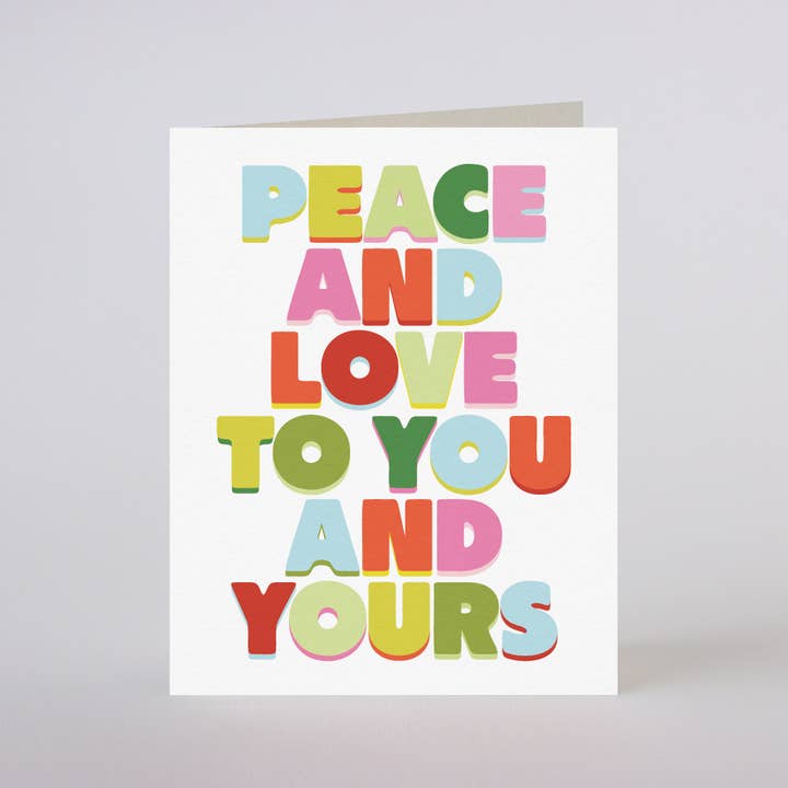 PEACE AND LOVE for wholesale by Mixtape Paper Co.