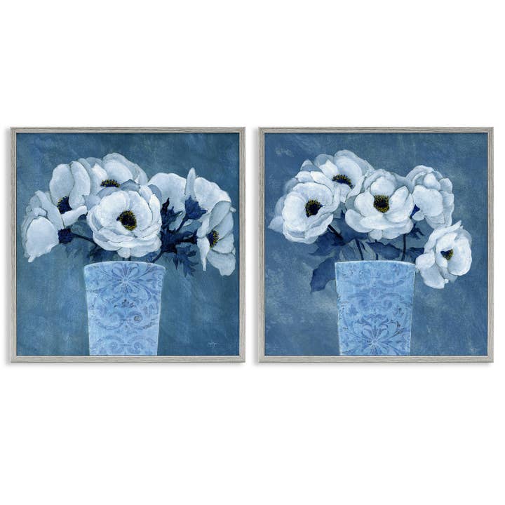 Stupell Industries - Wholesale Wall Decor - Kids & Baby - Magnolia Bouquets on Blue Framed Art5