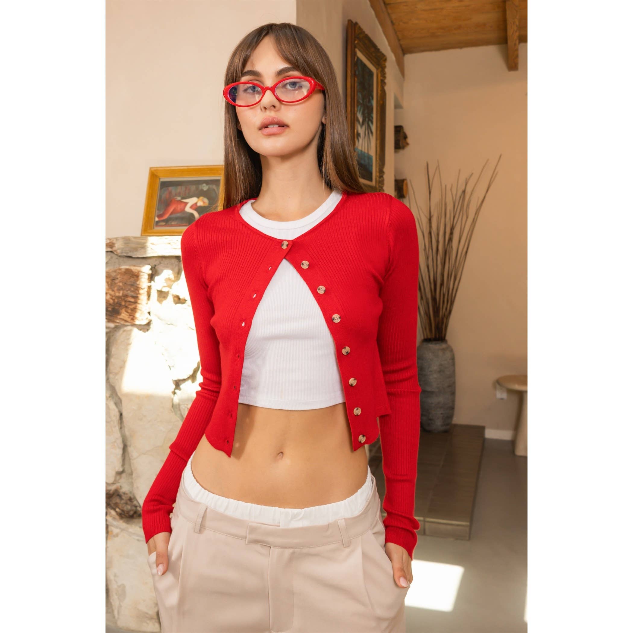 HYFVE - Vendita all'ingrosso Top in maglia - Donna - Top a coste con bottoni1