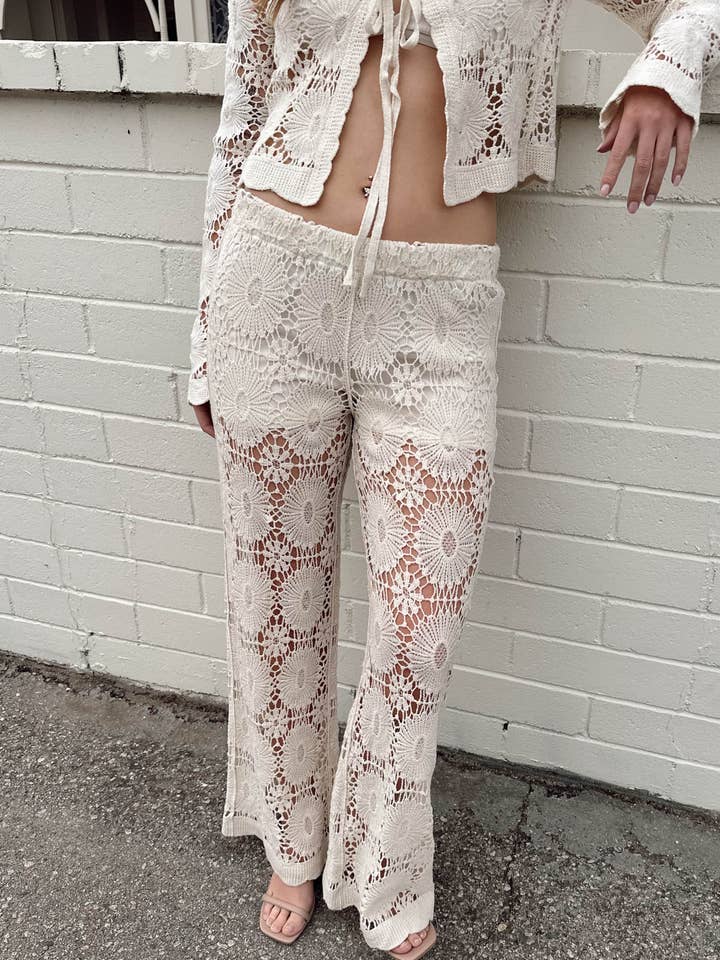 Virkade boho-byxor för wholesale av Nectar Clothing