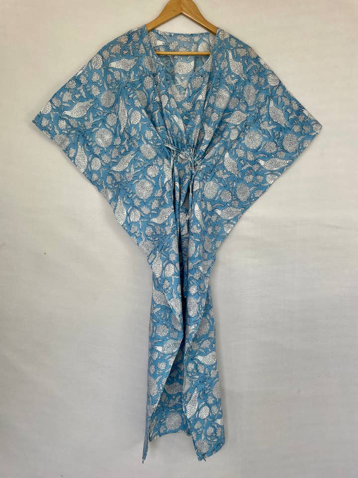 The Eastern Loom - Vendita all'ingrosso Caftano - Donna - Kimono indiano stampato a mano in cotone caftano