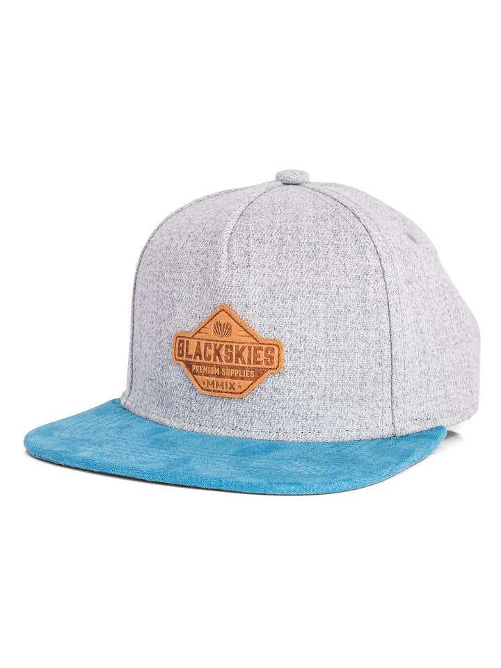 Casquette Snapback Essentials Enfant Gris-Bleu clair-Bleu clair pour la vente par Blackskies
