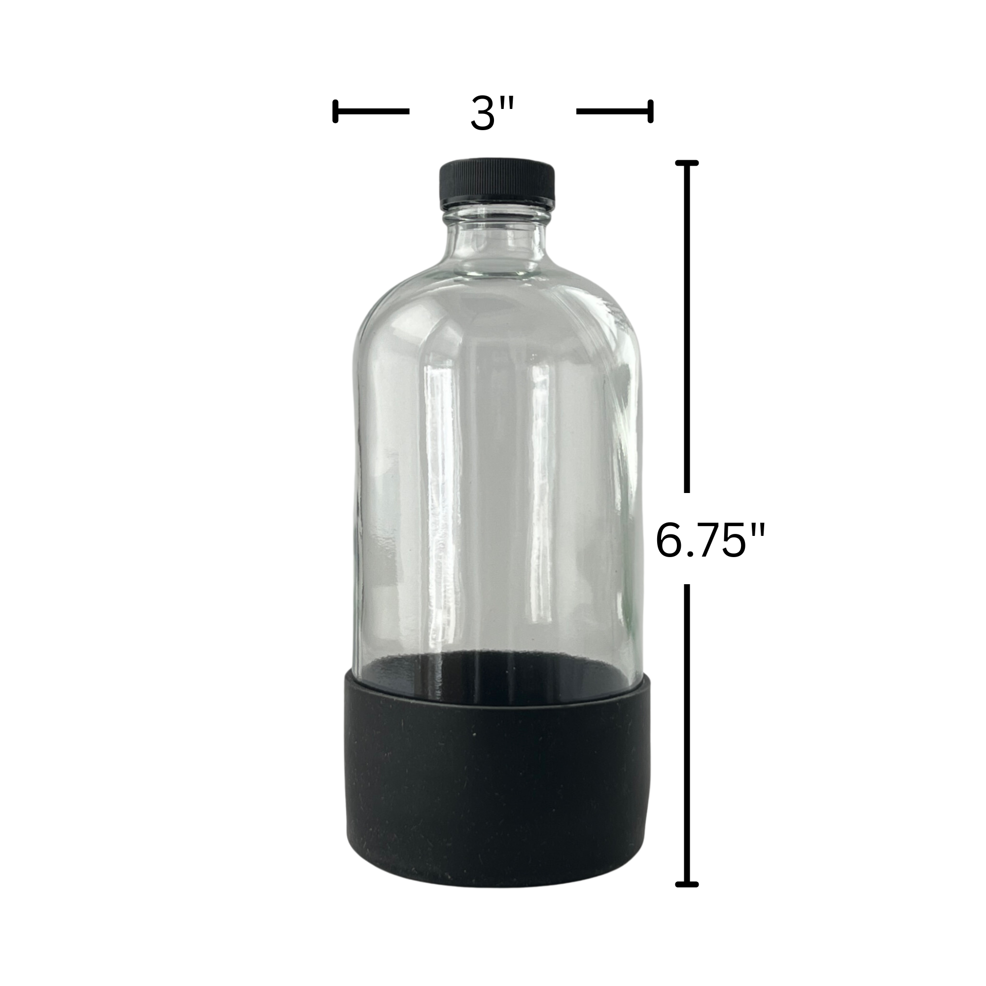 The Bottle Shoppe - Wholesale Spray Bottle - 16oz Clear Bottle with Silicone Sleeve | Pump, Cap, Sprayer3