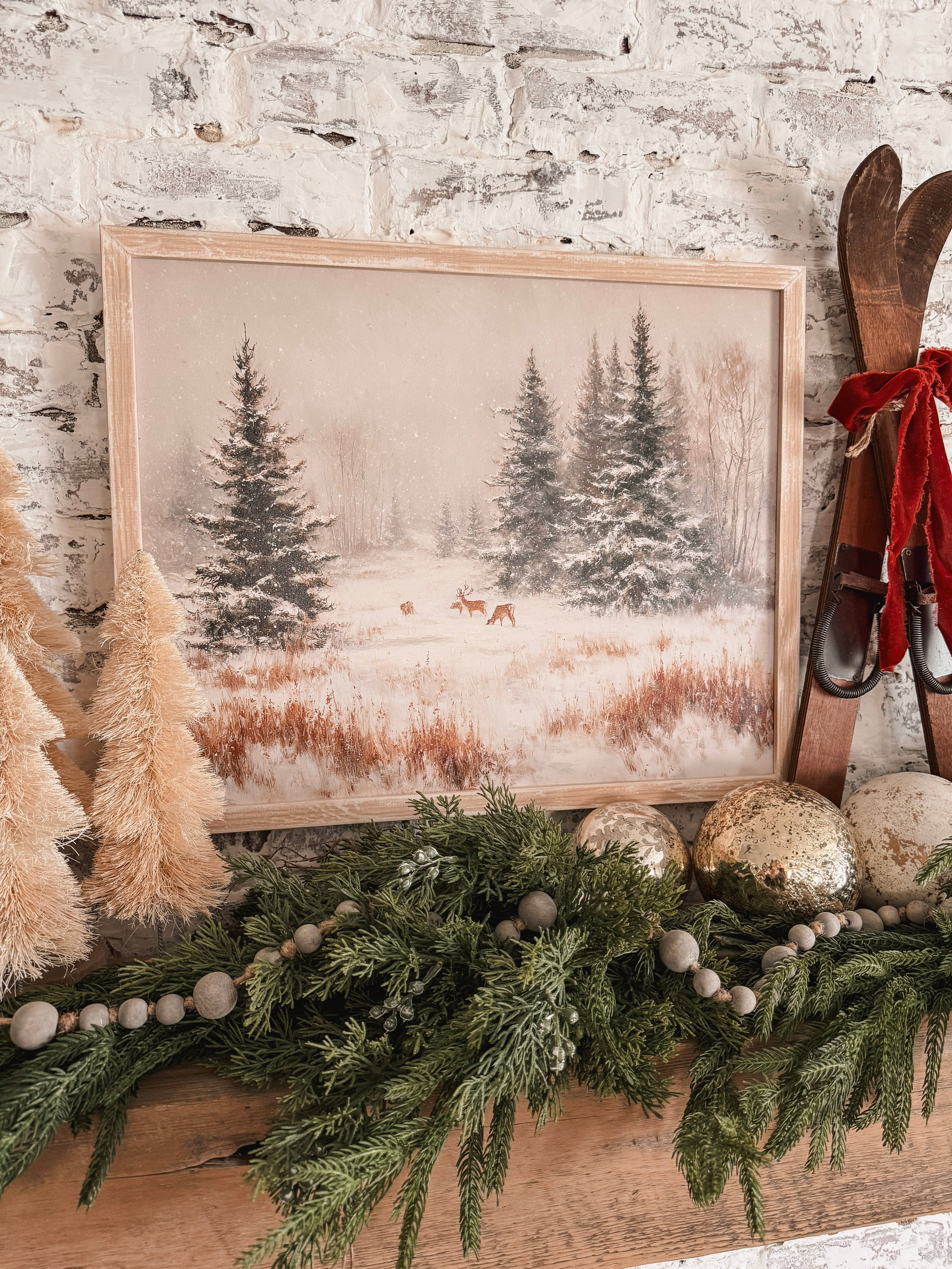 WillowBee Signs & Designs - Wholesale Sign - Snowy Forest with Deer Wood Sign3