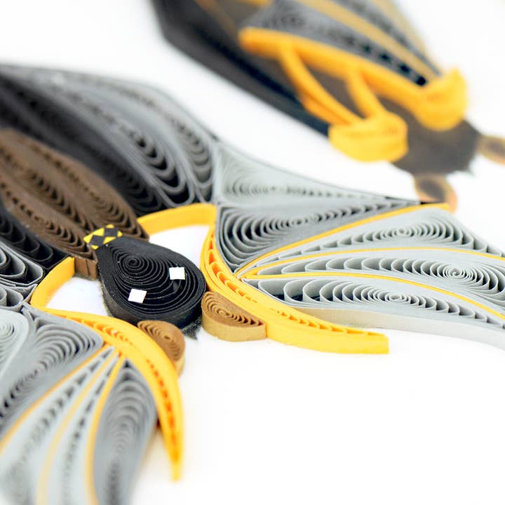 Quilling Card - Vente Cartes d'Halloween - Carte d'Halloween Quilled Bats1