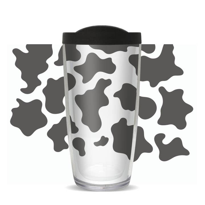 Black and White Cow Hide Tumbler for wholesale by FREEHEART