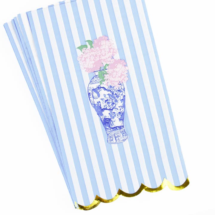 8 Oak Lane - Wholesale Disposable Napkin - Ginger Jar Floral Paper Guest Towel Packs