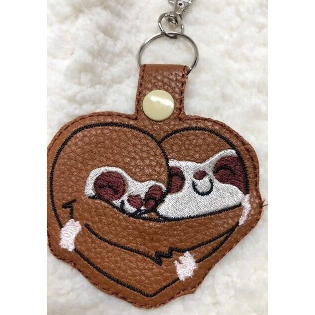 Woman Owned Small Batch Not on Amazon Handmade – Porta-chaves - Unissexo por atacado – Porta-chaves preguiça, separador de snap à preguiça, fob de chave de preguiça, porta-chaves de abraçar preguiça1